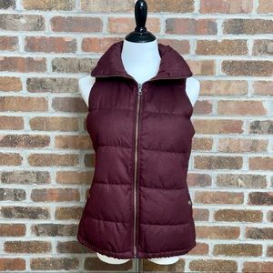 Deep Red Wine Burgundy Puffer Vest- Old Navy- S P